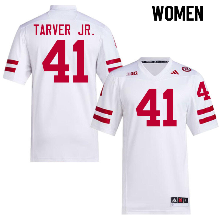 Women #41 Larry Tarver Jr. Nebraska Cornhuskers College Football Jerseys Stitched Sale-White